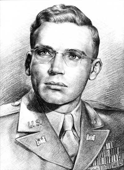 Pencil Drawing of 1LT Lewis S. McAnally